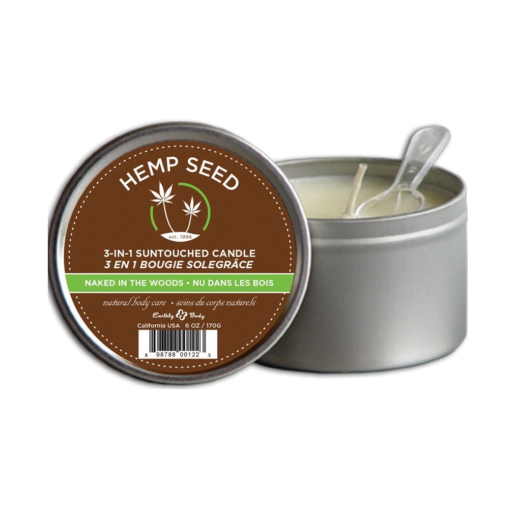 Earthly Body 3-in-1 Massage Candle-Naked In The Woods 6oz